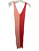 Staud Size XS Orange & Peach Viscose & Nylon Sleeveless Rib Knit Midi Dress Orange & Peach / XS