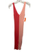 Staud Size XS Orange & Peach Viscose & Nylon Sleeveless Rib Knit Midi Dress Orange & Peach / XS