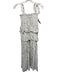Shona Joy Size 2 Cream, Yellow, Gray Linen & Viscose Shoulder Tie Midi Dress Cream, Yellow, Gray / 2