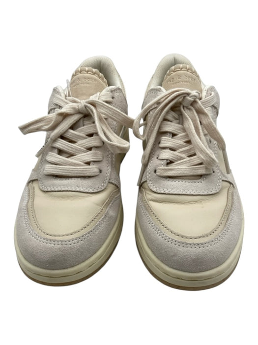 Rag & Bone Shoe Size 38 Beige & Cream Suede & Leather Lace Up Low Top Sneakers Beige & Cream / 38