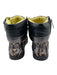 Justcavalli Shoe Size 38 Black & Brown Embossed Leather Satin High Top Sneakers Black & Brown / 38