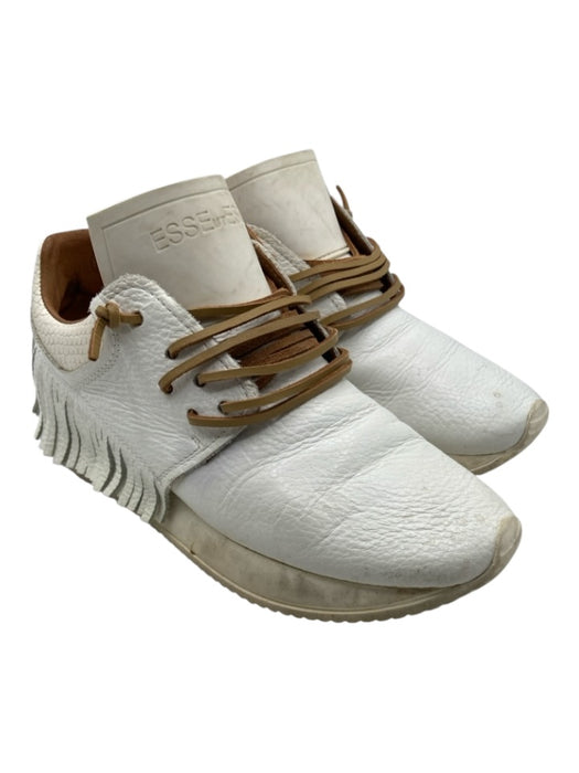 Esse Ut Esse Shoe Size 36 Cream White Leather Fringe Leather Laces Sneakers Cream White / 36