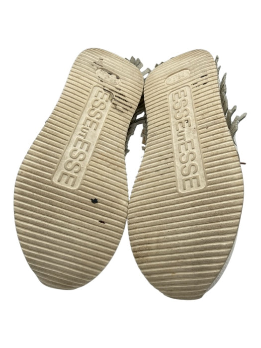 Esse Ut Esse Shoe Size 36 Cream White Leather Fringe Leather Laces Sneakers Cream White / 36