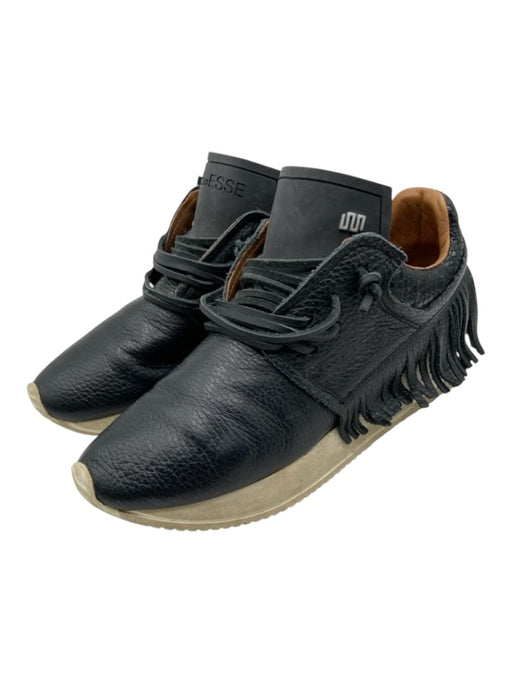 Esse Ut Esse Shoe Size 36 Black Leather Fringe Leather Laces Sneakers Black / 36