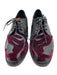Miista Shoe Size 36 Black & Burgundy Leather & Velvet Lace Up Almond Toe Loafers Black & Burgundy / 36