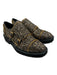 Giuseppe Zanotti Shoe Size 40 Black & Gold Glitter Zipper Detail Buckles Loafers Black & Gold / 40