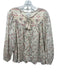 Cleobella Size XS Cream, Pink, Gray Cotton Long puff sleeve Floral Print Top Cream, Pink, Gray / XS