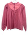 The Shirt Rochelle Behrens Size S Pink Polyester Long Sleeve Textured Top Pink / S