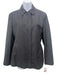 Prada Size 42 Black Wool Zip Up Collar Pockets Puffer Jacket Black / 42