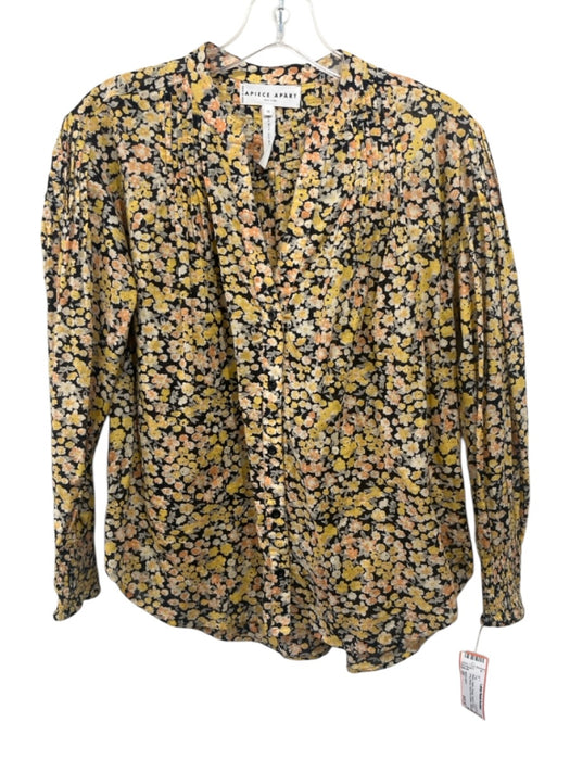 Apiece Apart Size XS Black, Yellow, Orange Organic Cotton Long Sleeve Top Black, Yellow, Orange / XS