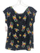 Fuzzi Size M Black, Orange, Green Polyamide & Elastane Short Sleeve Stretch Top Black, Orange, Green / M
