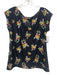 Fuzzi Size M Black, Orange, Green Polyamide & Elastane Short Sleeve Stretch Top Black, Orange, Green / M