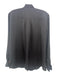 Lafayette 148 Size M Black Polyester Long Sleeve Pintuck Neck Tie Blouse Top Black / M