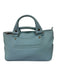Celine Light Blue Pebble Leather Top Handles Silver Hardware Zip Top Hand Bag Light Blue / S