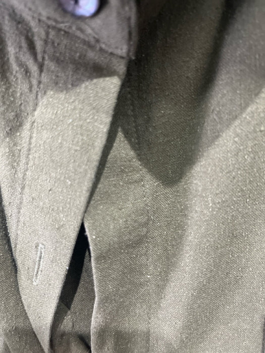 Megan Huntz Size M Olive Green 3/4 Sleeve Tunic Buttons Long Top Olive Green / M