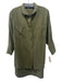 Megan Huntz Size M Olive Green 3/4 Sleeve Tunic Buttons Long Top Olive Green / M