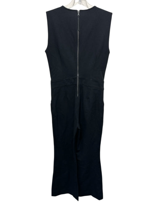 Spanx Size XS Black Rayon & Nylon Sleeveless V Neck Wide Leg Jumpsuit Black / XS