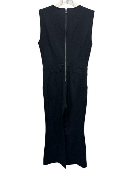 Spanx Size XS Black Rayon & Nylon Sleeveless V Neck Wide Leg Jumpsuit Black / XS