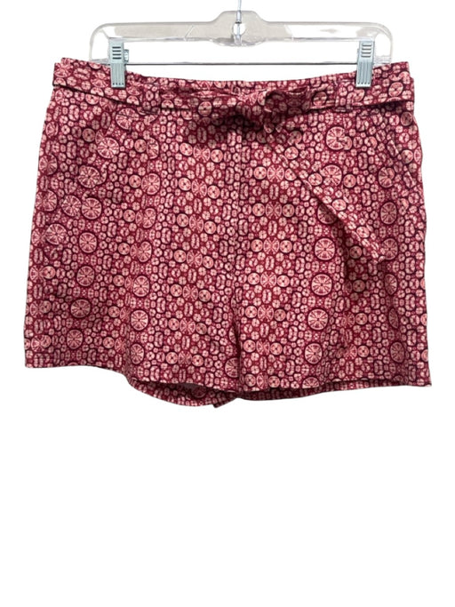 Marie Oliver Size S Orange, Pink, Purple Cotton Zip Fly Abstract Print Shorts Orange, Pink, Purple / S