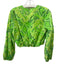 Rhode Size S Green, Blue, Yellow Organic Cotton Long puff sleeve Bubble Hem Top Green, Blue, Yellow / S