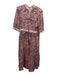 Lola Australia Size XL Purple, Green, Yellow Cotton Short Sleeve Floral Dress Purple, Green, Yellow / XL