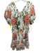 Farm Rio Size Large Red, Green, Blue Cotton Blend Short Bubble Sleeve Dress Red, Green, Blue / Large