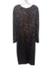 Saint Art Size Est M Brown Polyester Blend Long Sleeve All Over Sequins Dress Brown / Est M