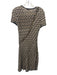 Missoni Size Est Small Beige, White, Black Wool Blend Short Sleeve Knit Dress Beige, White, Black / Est Small