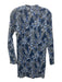 Apiece Apart Size Small Blue, White, Black Long Sleeve Floral Smocked Dress Blue, White, Black / Small