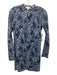 Apiece Apart Size Small Blue, White, Black Long Sleeve Floral Smocked Dress Blue, White, Black / Small