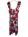CROSBY by Mollie Burch Size Small Red, Blue, Yellow Polyester Floral Midi Dress Red, Blue, Yellow / Small
