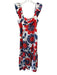 CROSBY by Mollie Burch Size Small Red, Blue, Yellow Polyester Floral Midi Dress Red, Blue, Yellow / Small