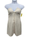 Shona Joy Size 10 Cream White Polyester Blend Strapless Button Front Dress Cream White / 10
