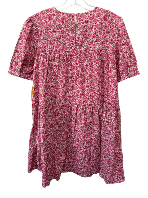 Hyacinth House Size Medium Pink & Green Polyester Blend Short Sleeve Dress Pink & Green / Medium