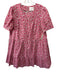 Hyacinth House Size Medium Pink & Green Polyester Blend Short Sleeve Dress Pink & Green / Medium