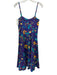Derek Lam 10 Crosby Size 2 Purple, Yellow & Teal Cotton Sleeveless Floral Dress Purple, Yellow & Teal / 2