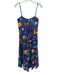 Derek Lam 10 Crosby Size 2 Purple, Yellow & Teal Cotton Sleeveless Floral Dress Purple, Yellow & Teal / 2