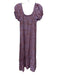Natalie Martin Size S Lavender & Brown Rayon Short Sleeve Paisley Maxi Dress Lavender & Brown / S