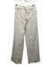 Chloe Size XS Cream & Tan Cotton Contrast Stitch seam detail Wide Leg Pants Cream & Tan / XS