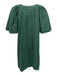 Pomander Place Size Small Hunter Green Cotton Short flutter sleeve V Neck Dress Hunter Green / Small