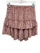 Misa Size M Peach & Navy Polyester Elastic Waist Paisley Tiered Mini Skirt Peach & Navy / M