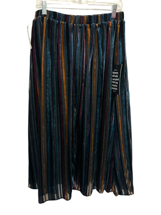 Tuckernuck Size M Black, Turquoise & Yellow Rayon Blend Velvet Accent Maxi Skirt Black, Turquoise & Yellow / M