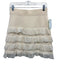 Derek Lam Size S/P Cream & White Wool Blend Knit Elastic Waist Above Knee Skirt Cream & White / S/P