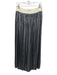 Noir Sachinbabi Size M Pale Yellow & Gunmetal Silver Polyester Pleated Skirt Pale Yellow & Gunmetal Silver / M
