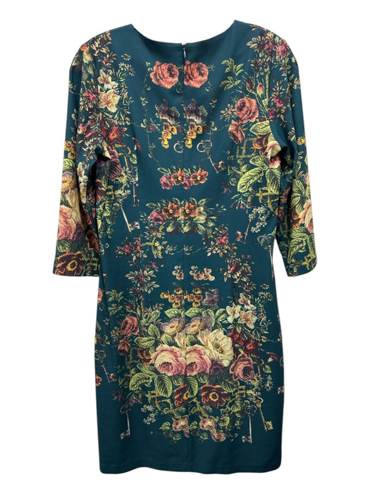 Isabel Marant Size 40 Hunter Green, Yellow & Light Green Silk Blend Floral Dress Hunter Green, Yellow & Light Green / 40