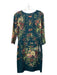Isabel Marant Size 40 Hunter Green, Yellow & Light Green Silk Blend Floral Dress Hunter Green, Yellow & Light Green / 40