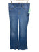 Spanx Size M Light Med Wash Cotton Denim High Rise Elastic Waist Flare Jeans Light Med Wash / M