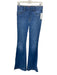 Spanx Size S Light Med Wash Cotton Denim High Rise Elastic Waist Flare Jeans Light Med Wash / S