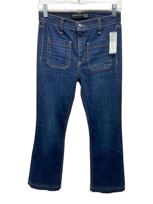 Veronica Beard Jeans Size 25 Dark Wash Cotton Denim Contrast Stitch Jeans Dark Wash / 25