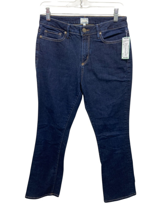 Ann Mashburn Size 28 Dark Wash Cotton Denim Zip & Button Mid Rise Straight Jeans Dark Wash / 28